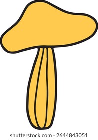 mushroom fungi  food isolated vector illusration
