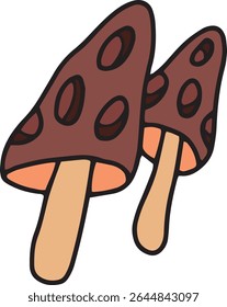cogumelos alimento ilusation vetor isolado
