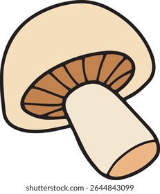 mushroom fungi  food isolated vector illusration
