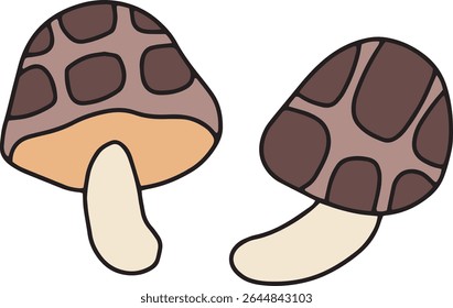 cogumelos alimento ilusation vetor isolado
