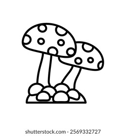 Mushroom or fungus clump icon
