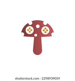 Mushroom Gaming Logo Design Vector