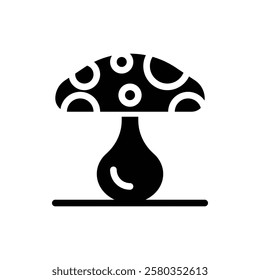 Mushroom Glyph Icon. Mushroom Icon