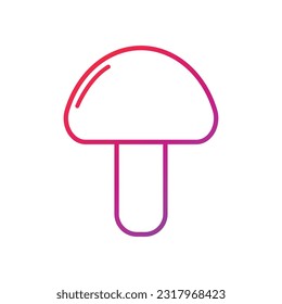 Mushroom Gradient Icon Vector Illustration