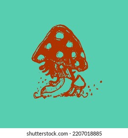 Malerische grafische Vektorgrafik-Zeichnung.	
