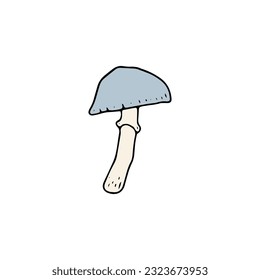 Mushroom, great design for any purposes. Doodle vector illustration. Edible mushrooms and toadstools. Healthy food illustration. Autumn forest plants sketches for textiles, wallpaper, coloring