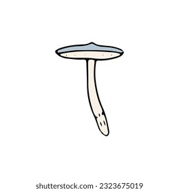 Mushroom, great design for any purposes. Doodle vector illustration. Edible mushrooms and toadstools. Healthy food illustration. Autumn forest plants sketches for textiles, wallpaper, coloring
