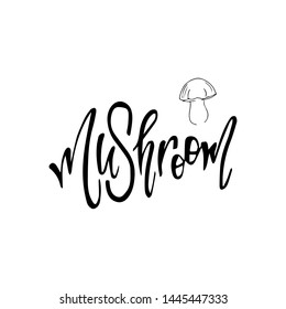 Mushroom hand drawn vector. Isolated Sketch organic food drawing template.  Great for menu, label, product packaging