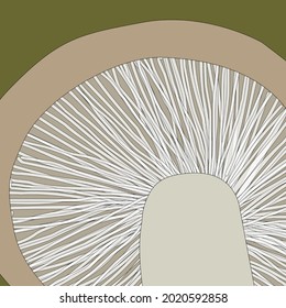 Mushroom hat autumn background design 
