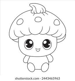 Mushroom House Coloring Page for Kids