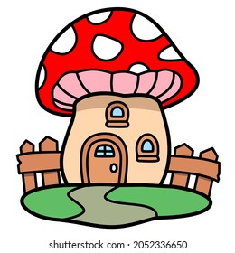 toadstool house clipart image