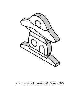 mushroom house isometric icon vector. mushroom house sign. isolated symbol illustration