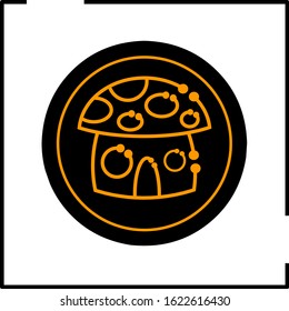 mushroom house vector design, logo icon