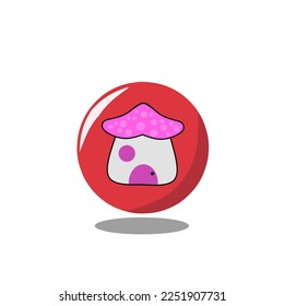 mushroom house vector illustration image