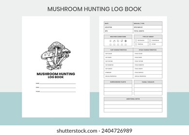 Mushroom Hunting Log Book Kdp Interior