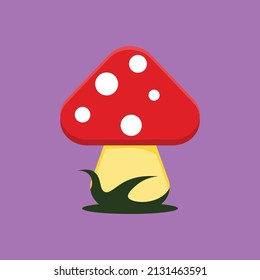 Mushroom icon. Amanita Mascara sign. Magic mushroom symbol.
