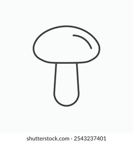 Mushroom icon in black outlined and solid.