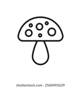 Mushroom icon Black and white logo