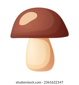 Mushroom icon. Cartoon mushroom isolated on white background.