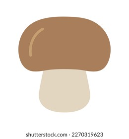 Mushroom icon. Mushroom champignon. Vector illustration isolated on white background.