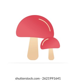 Mushroom icon, colored flat vector. Modern and minimalist design.