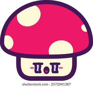 mushroom icon design character cute