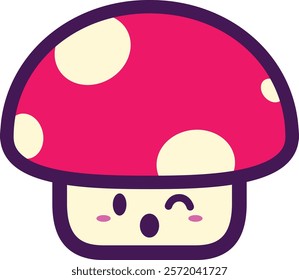 mushroom icon design character cute