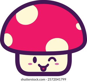 mushroom icon design character cute