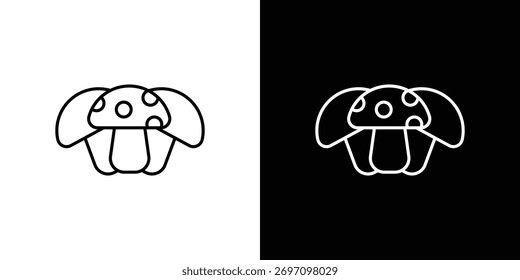 Ícone de cogumelo design vetor arte Ilustrações