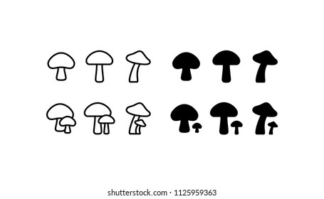 Mushroom Icon Design Vector Symbol Fungus