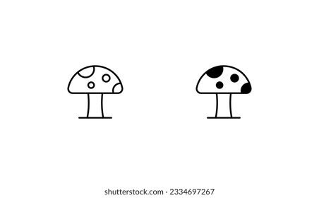 Mushroom icon design with white background stock illustration