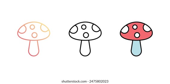 Mushroom icon design with white background stock illustration