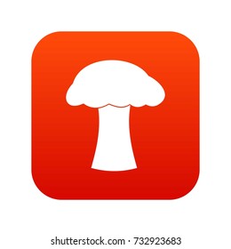 Mushroom icon digital red for any design isolated on white vector illustration