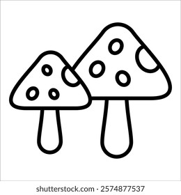 Mushroom Icon Element For Design