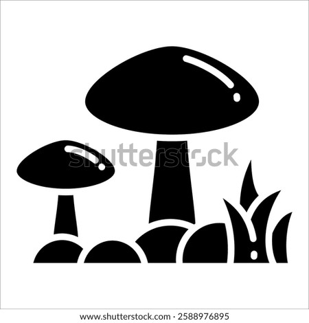 Mushroom Icon Element For Design