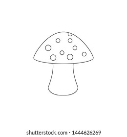 Mushroom icon. Element of resturant for mobile concept and web apps icon. Outline, thin line icon for website design and development, app development