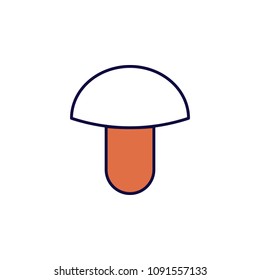 mushroom icon. Element of simple colored web icon for mobile concept and web apps. Isolated mushroom icon can be used for web and mobile. Premium icon on white background
