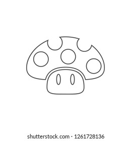 mushroom icon. Element of web for mobile concept and web apps icon. Thin line icon for website design and development, app development