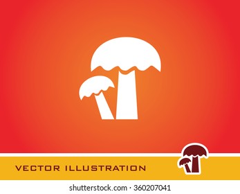 Mushroom Icon. Eps-10.