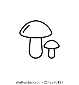 Mushroom icon. filled and line stroke icons