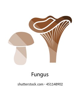 Mushroom  icon. Flat color design. Vector illustration.