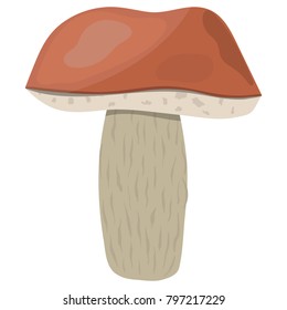 Mushroom  icon. Flat color design. Vector illustration.