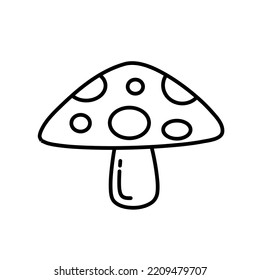 icono de hongo con diseño plano