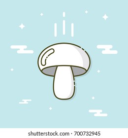 Mushroom icon in flat design