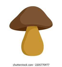 Mushroom icon. Flat design. Mushroom isolated on white background. For presentation, graphic design, mobile application. Vector Illustration.