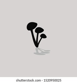 Mushroom icon. Flat design icon. Premium template icon. Dark color