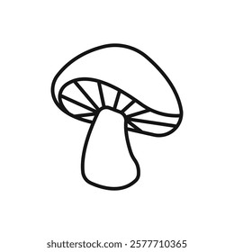 Mushroom icon Flat simple outline