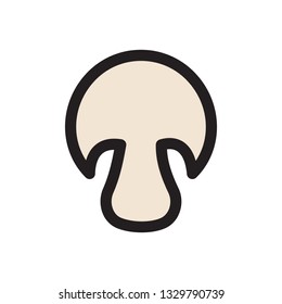 mushroom icon in flat style isolated vector illustration on white transparent background