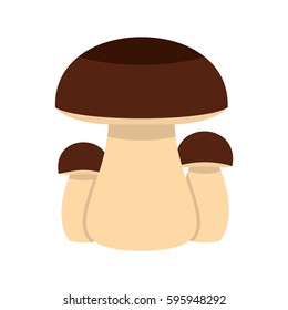 Mushroom icon in flat style isolated on white background vector illustration