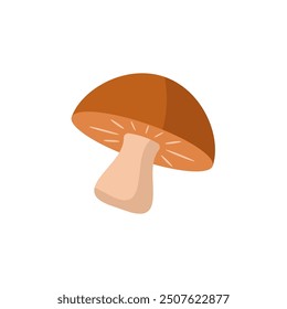 Mushroom icon with flat style. Simple mushroom vector illustration